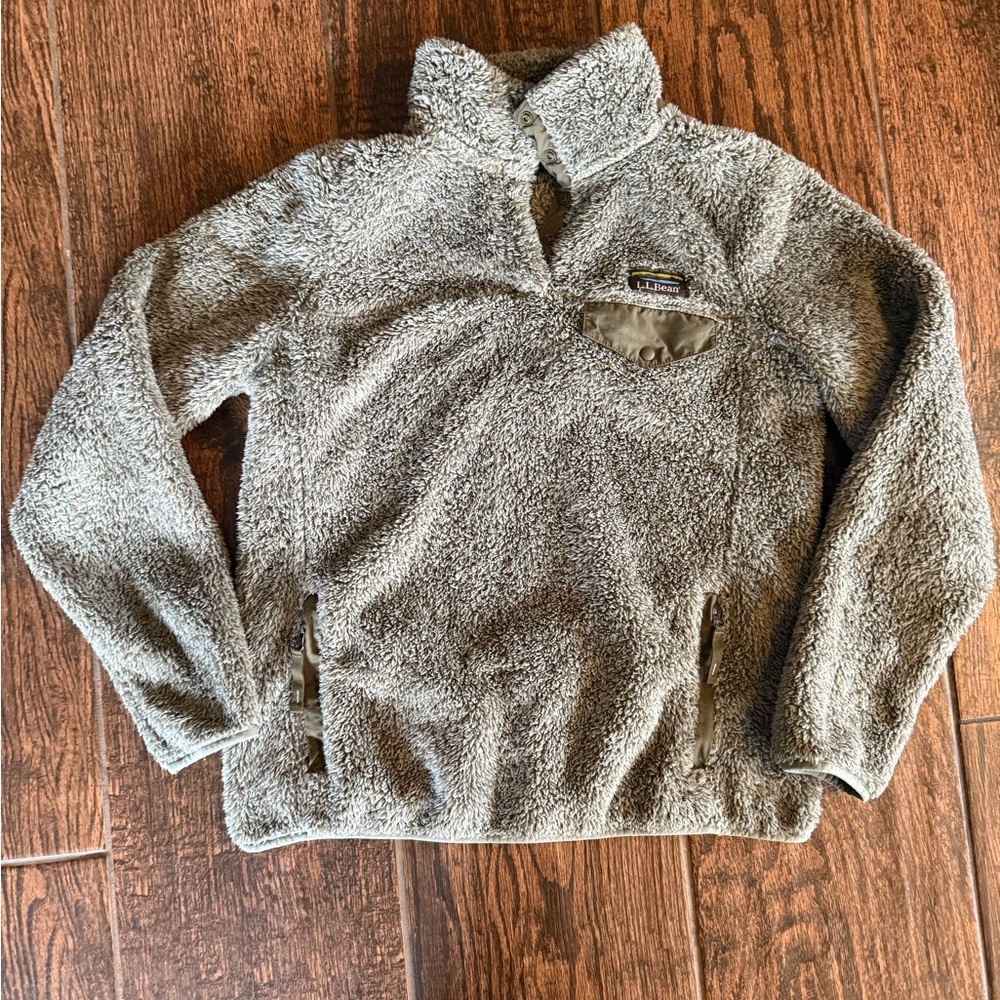 L.L.Bean Green Fleece Pullover